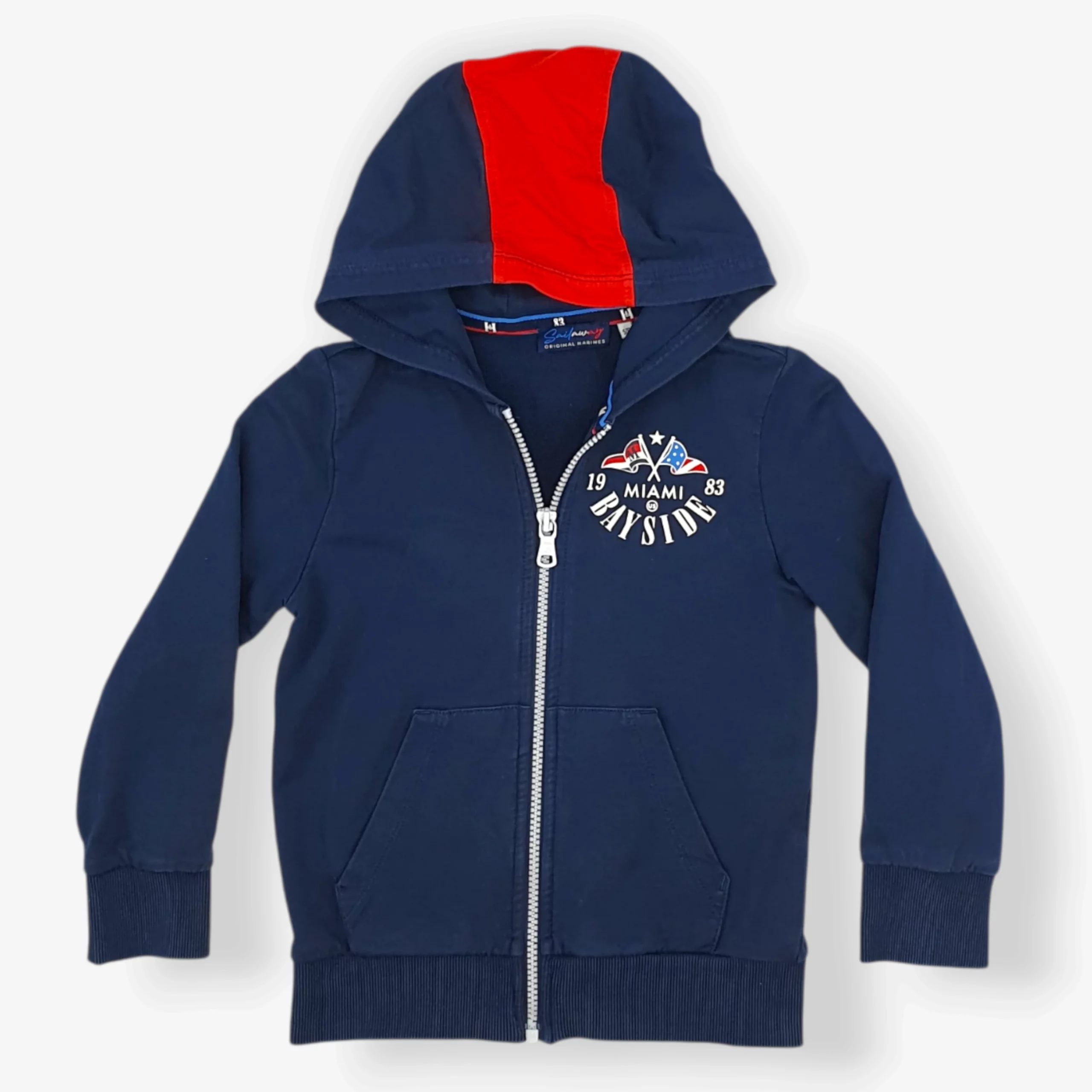 Gilet à capuche Original marines 116 - 6 ans sweat, gilet-a-capuche original-marines 116 - Freeperie