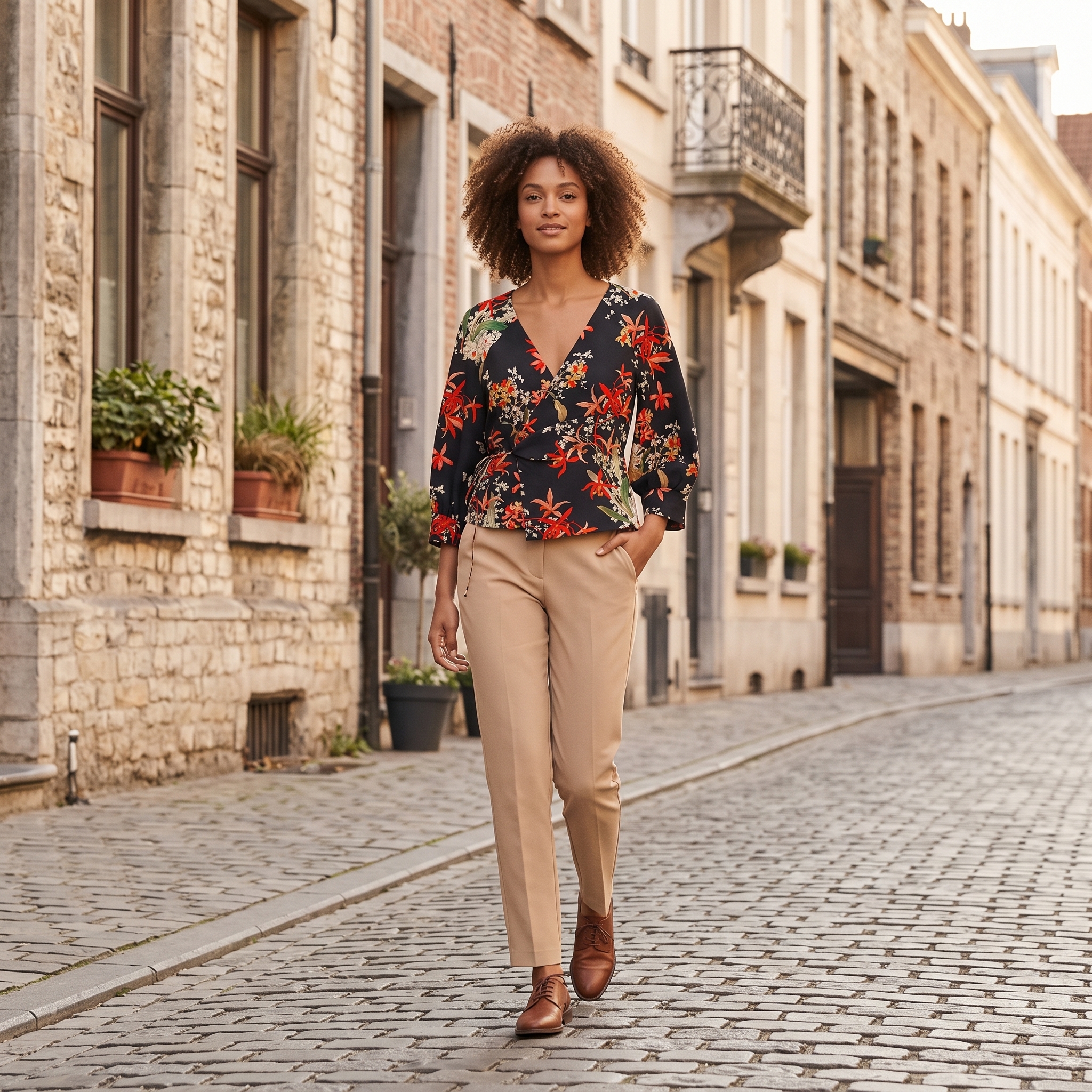 Mannequin virtuel portant le Look femme cache-coeur