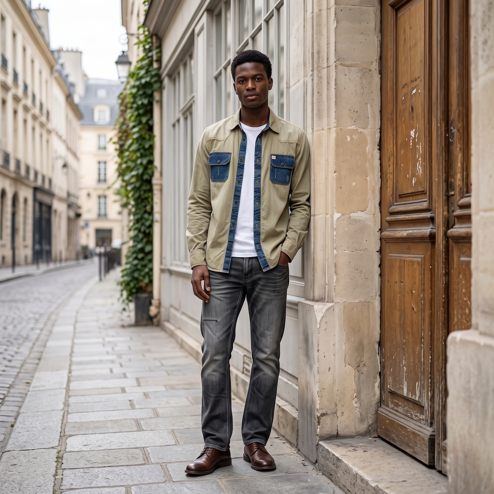 Mannequin virtuel portant le Look homme Denim