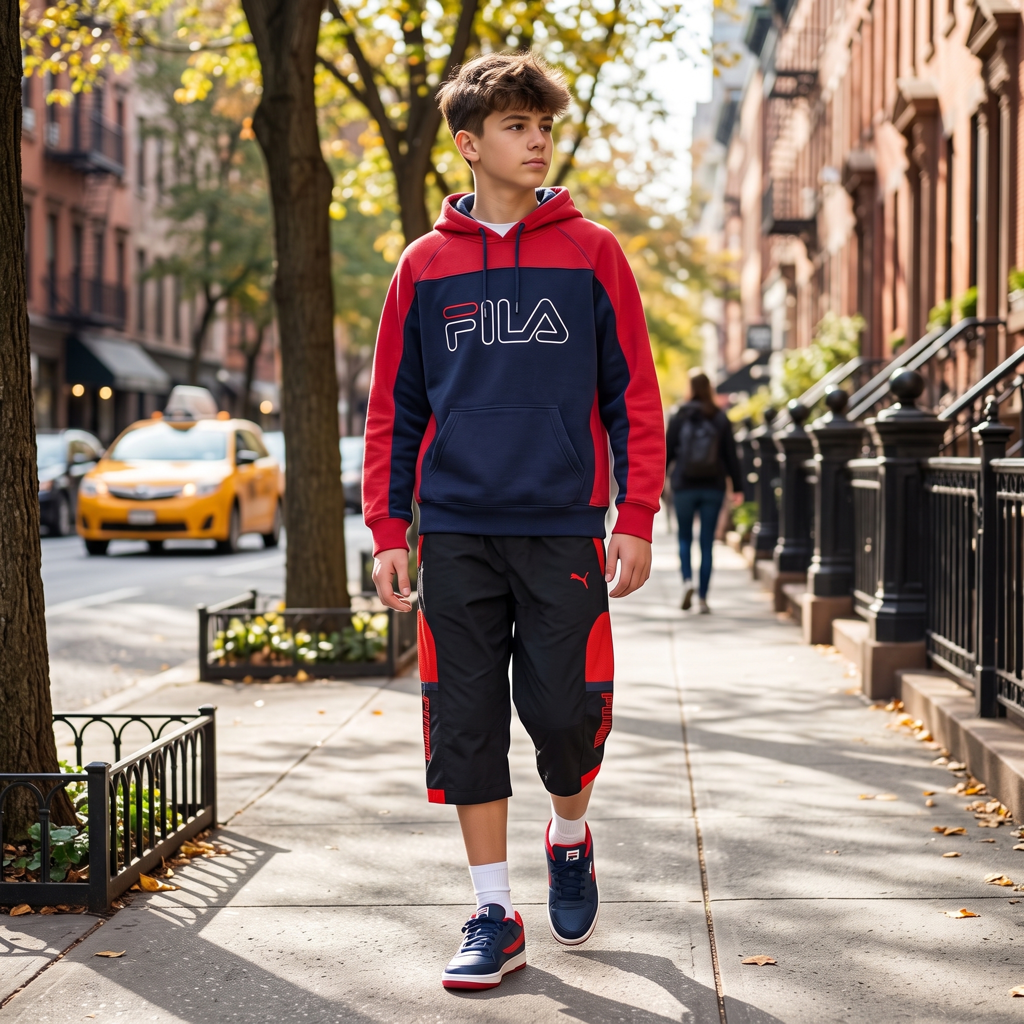 Mannequin virtuel portant le Look homme Fila - Puma