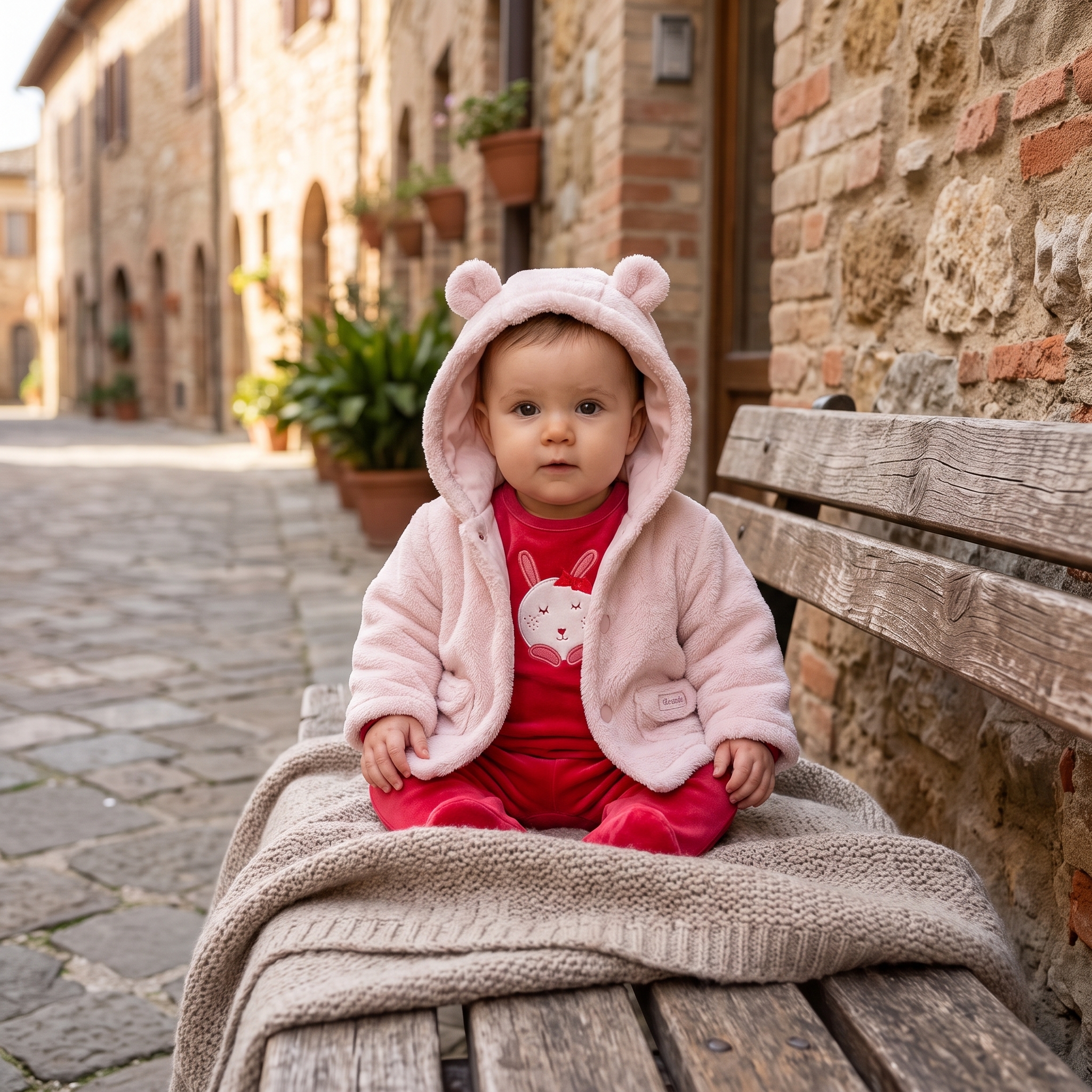 Mannequin virtuel portant le Look bébé fille 1 an