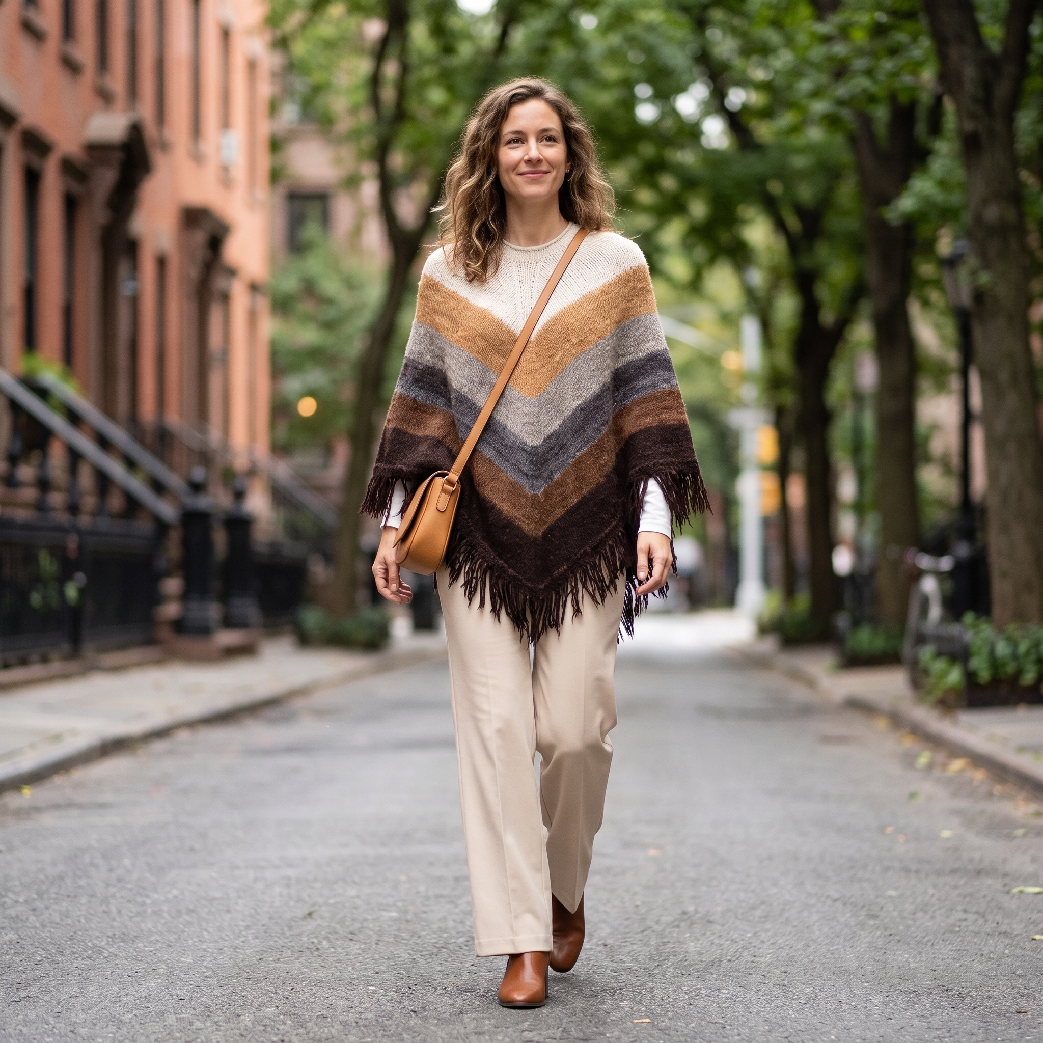 Mannequin virtuel portant le Look femme poncho