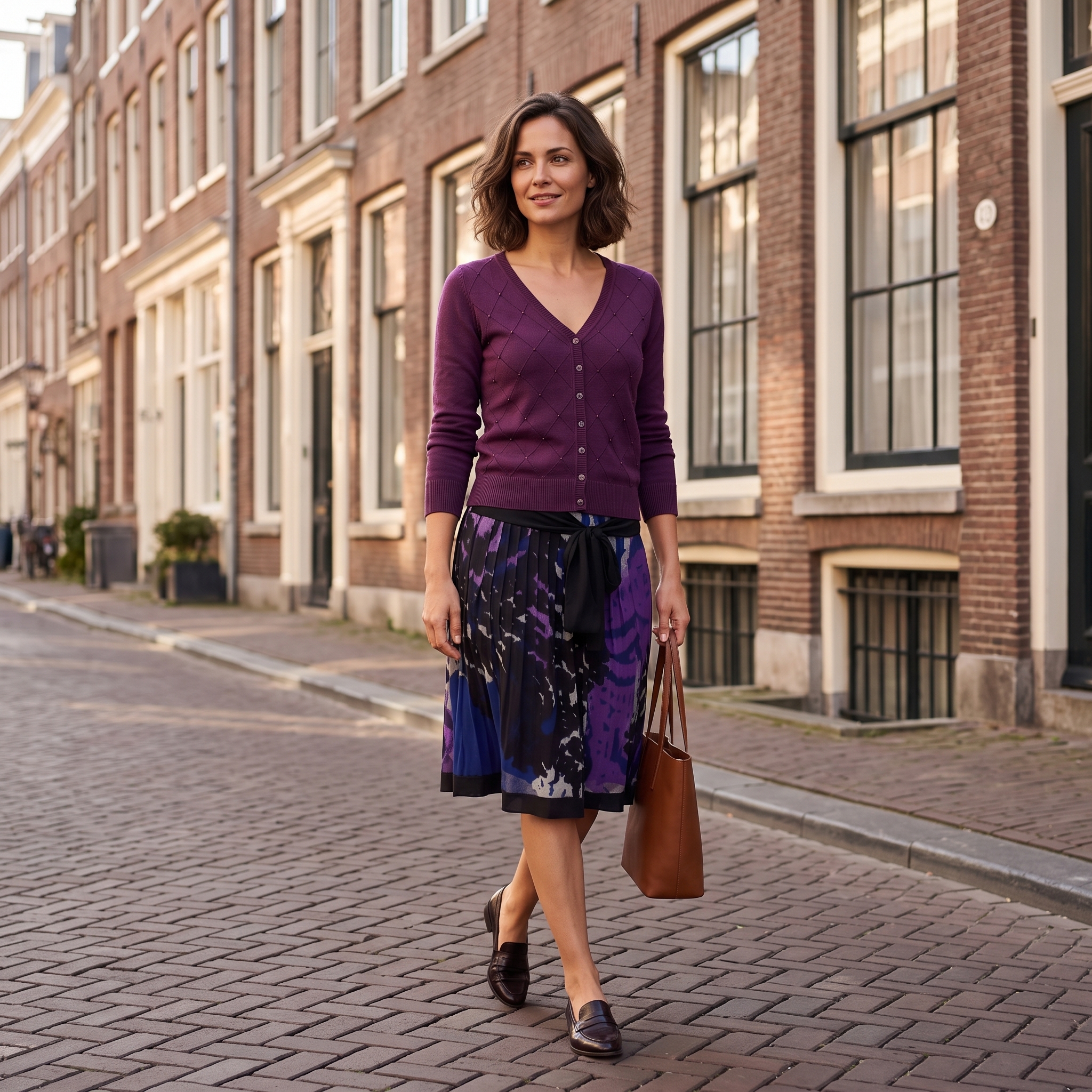 Mannequin virtuel portant le Look femme violet L