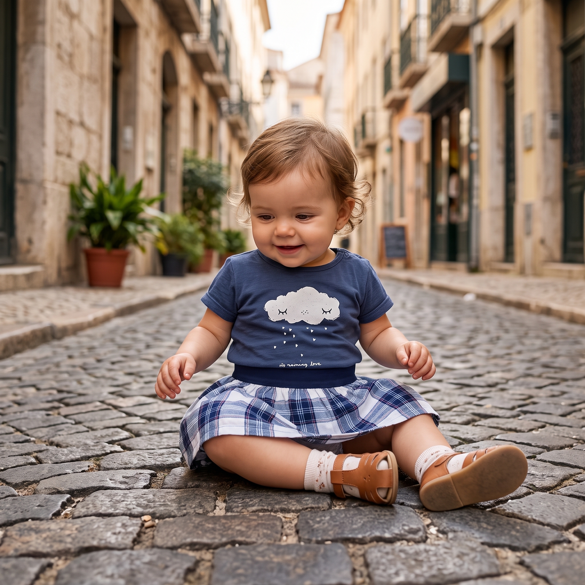 Mannequin virtuel portant le Look fille 2 ans